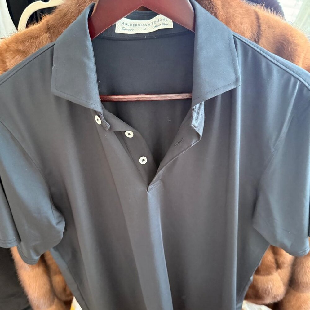 Holderness & Bourne Men’s Performance Polo Black Size Medium